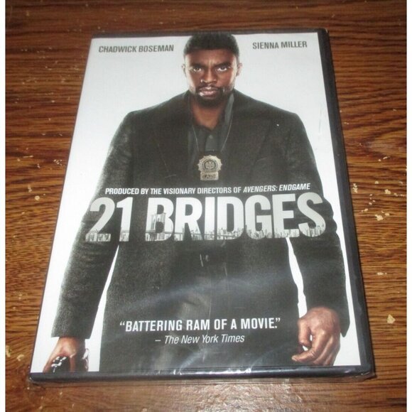 21 Bridges (DVD, Widescreen, 2020) (Unopened) Chadwick Boseman Sienna Miller - Picture 1 of 3